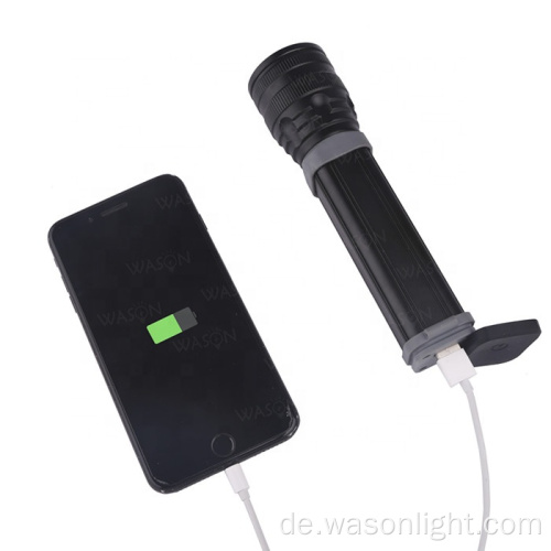 2023 Neues Special 10W Langstrecken -Solarantrieb USB wiederaufladbare Flat -LED -Taschenlampe mit Power Bank für Mobiltelefone